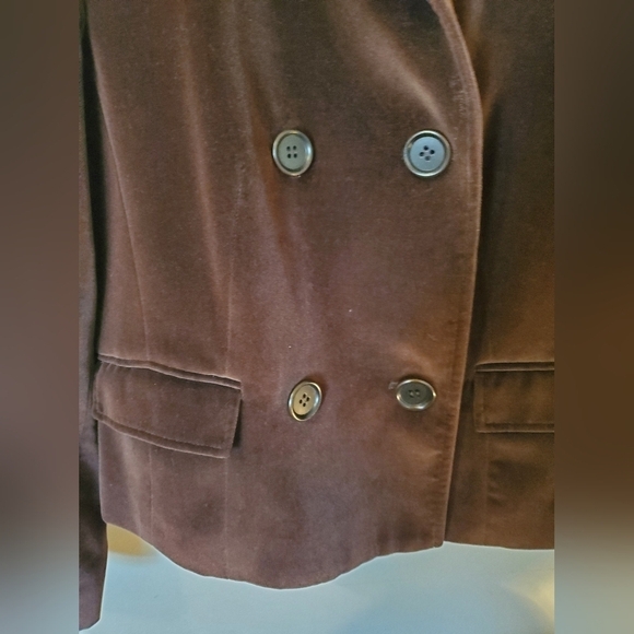 Talbots Brown Velvet Blazer - Picture 4 of 6
